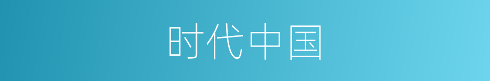 时代中国的同义词