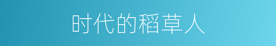 时代的稻草人的同义词