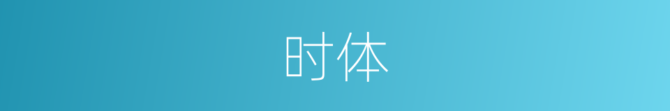 时体的意思
