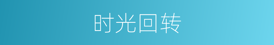 时光回转的同义词