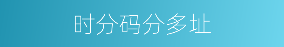 时分码分多址的同义词