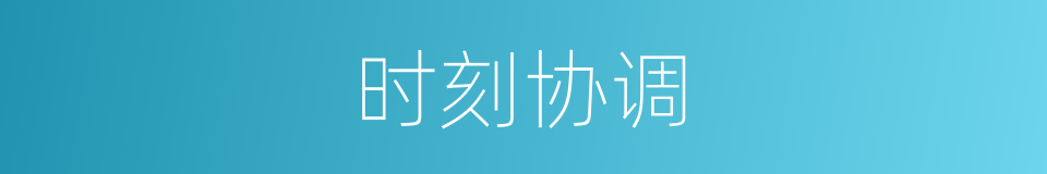 时刻协调的同义词