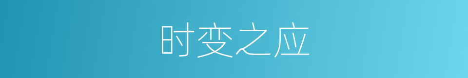 时变之应的同义词
