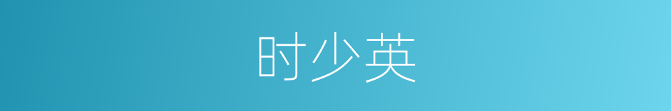 时少英的同义词