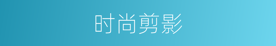 时尚剪影的同义词