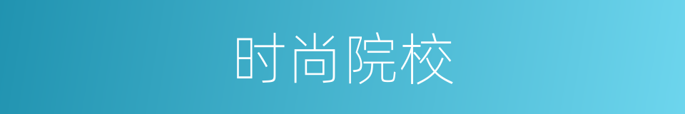 时尚院校的同义词