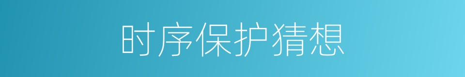 时序保护猜想的同义词