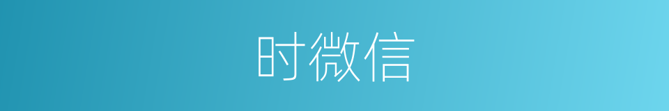 时微信的同义词
