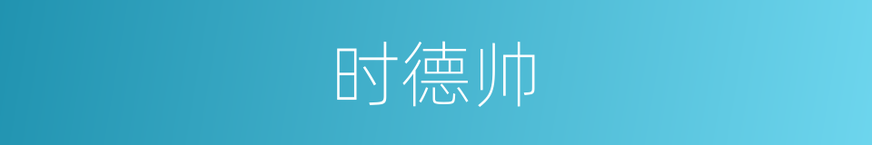 时德帅的同义词