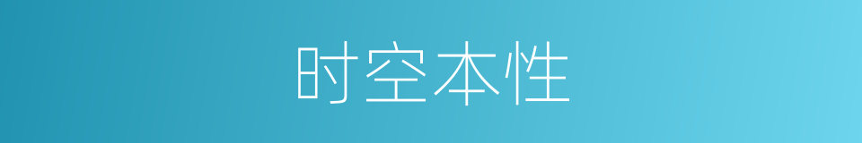 时空本性的同义词
