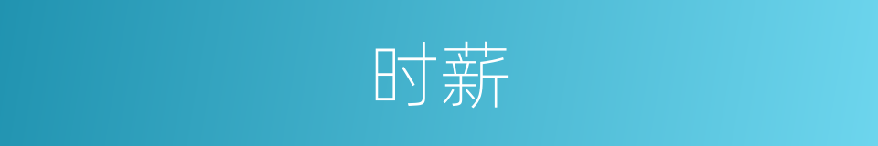 时薪的意思