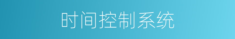 时间控制系统的同义词