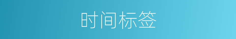 时间标签的同义词