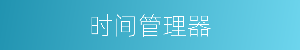 时间管理器的同义词