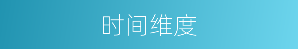 时间维度的同义词