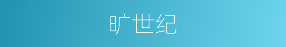 旷世纪的同义词
