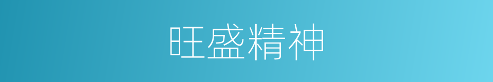 旺盛精神的同义词