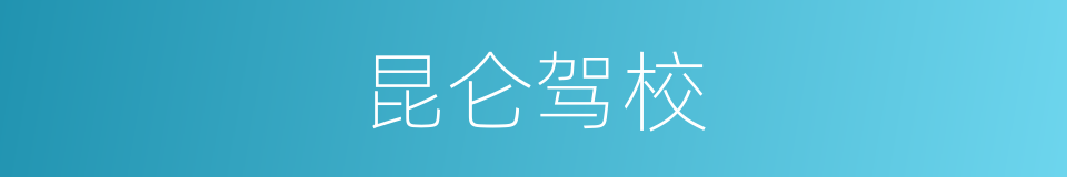 昆仑驾校的同义词