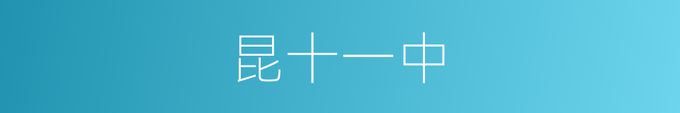 昆十一中的同义词