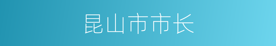 昆山市市长的同义词