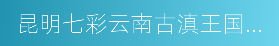 昆明七彩云南古滇王国投资发展有限公司的同义词