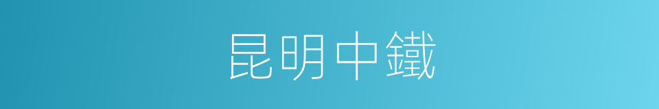昆明中鐵的同義詞