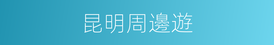 昆明周邊遊的同義詞