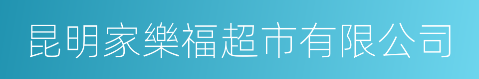 昆明家樂福超市有限公司的同義詞