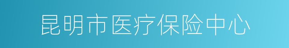 昆明市医疗保险中心的同义词