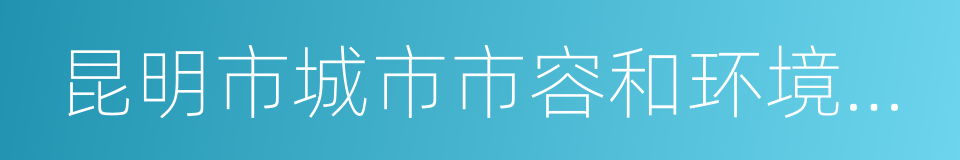 昆明市城市市容和环境卫生管理条例的同义词