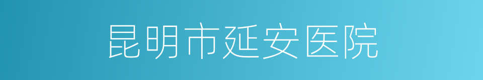 昆明市延安医院的同义词