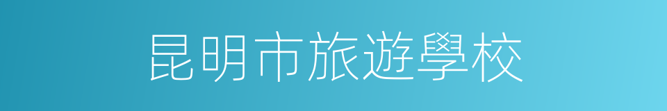 昆明市旅遊學校的同義詞