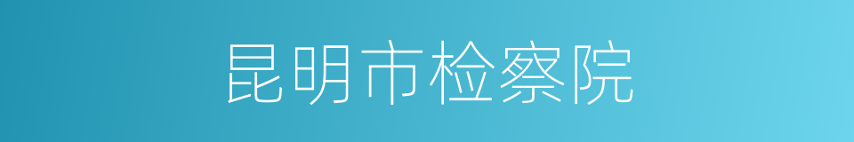 昆明市检察院的同义词