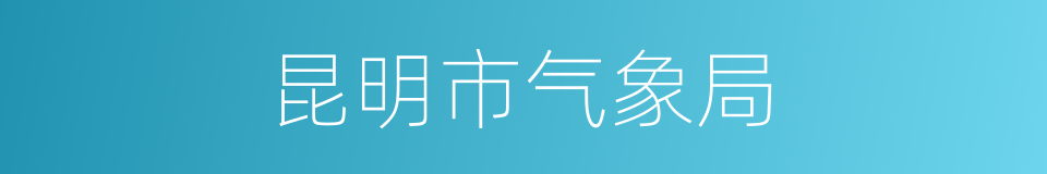 昆明市气象局的同义词
