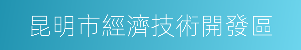 昆明市經濟技術開發區的同義詞