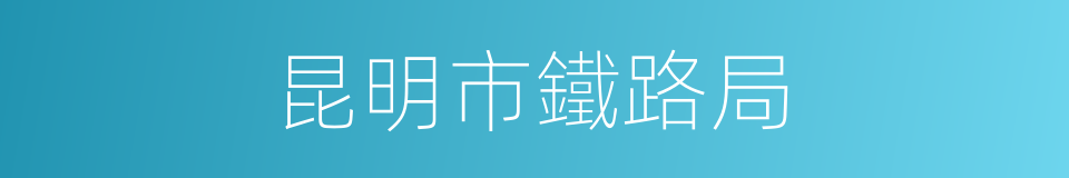 昆明市鐵路局的同義詞