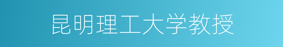 昆明理工大学教授的同义词