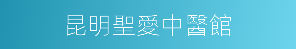 昆明聖愛中醫館的同義詞