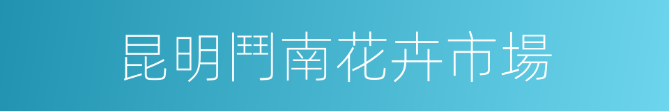 昆明鬥南花卉市場的同義詞