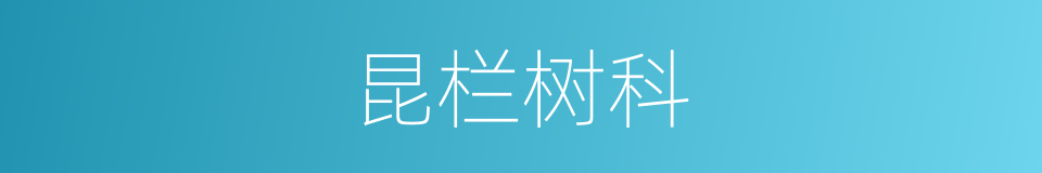 昆栏树科的同义词