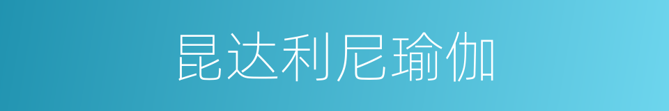 昆达利尼瑜伽的同义词