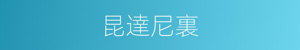 昆達尼裏的同義詞