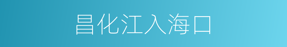 昌化江入海口的同义词