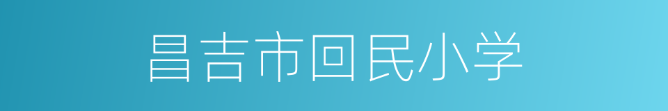 昌吉市回民小学的同义词