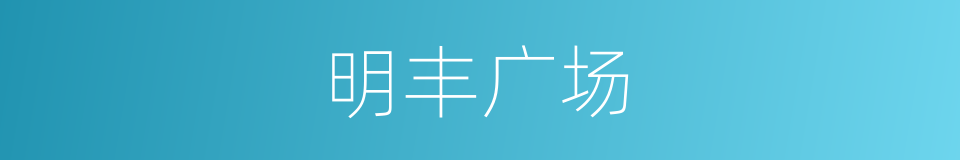 明丰广场的同义词