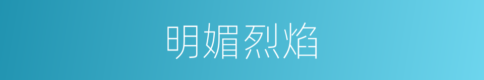 明媚烈焰的同义词