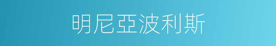 明尼亞波利斯的同義詞