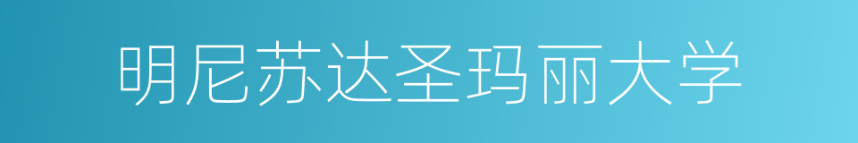 明尼苏达圣玛丽大学的同义词