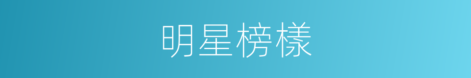 明星榜樣的同義詞