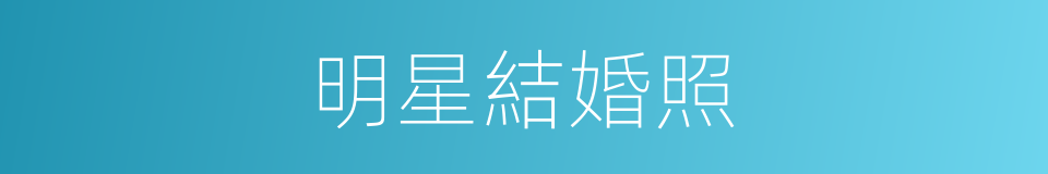 明星結婚照的同義詞